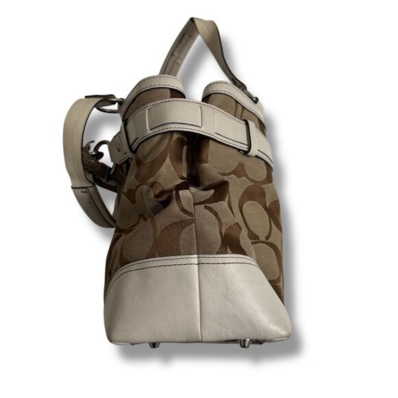 Coach Hamptons Large Signature Python Hobo Handbag Brown - Picture 4 of 11